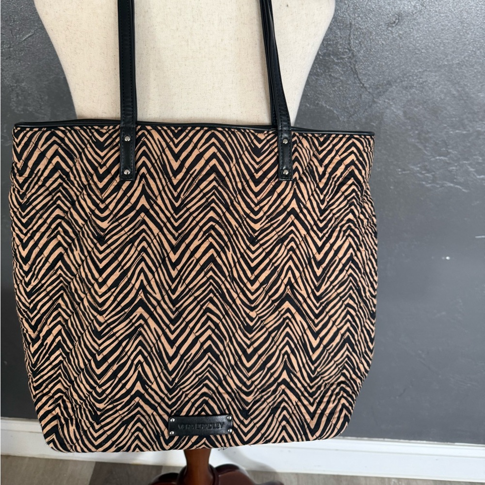 Vera Bradley Black and Tan Women's Tote Bag